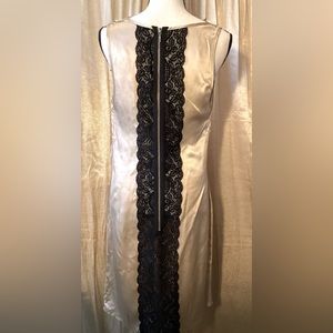 Satin Gold dress with back zipper. S/M